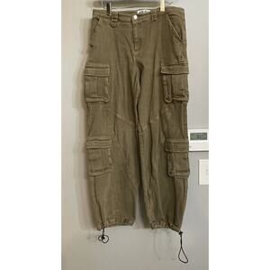 I AM GIA Pants Joggers‎ Cargo Cotton Stretch Pockets Large EUC Y2K Gorpcore